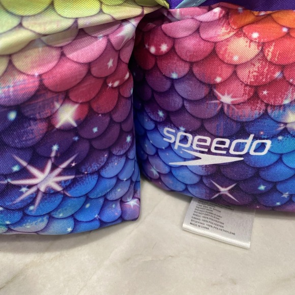 Speedo Child Life Vest With Arm Floats Kids Child 33-55 pounds Rainbow Mermaid - Picture 5 of 7